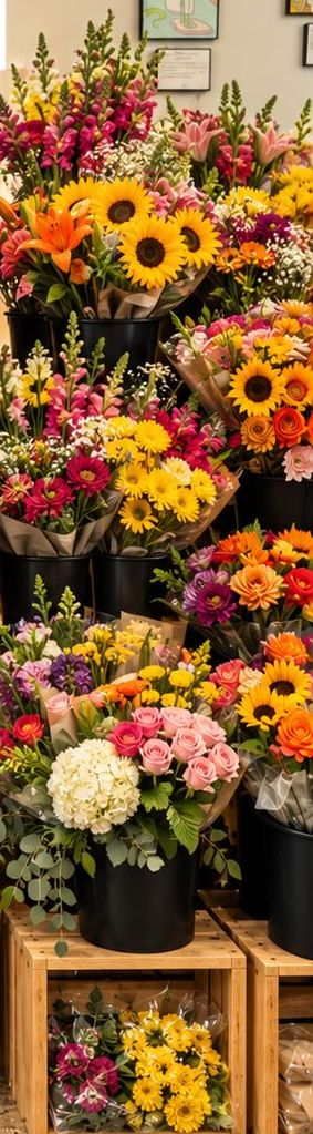 Fresh floral bouquets